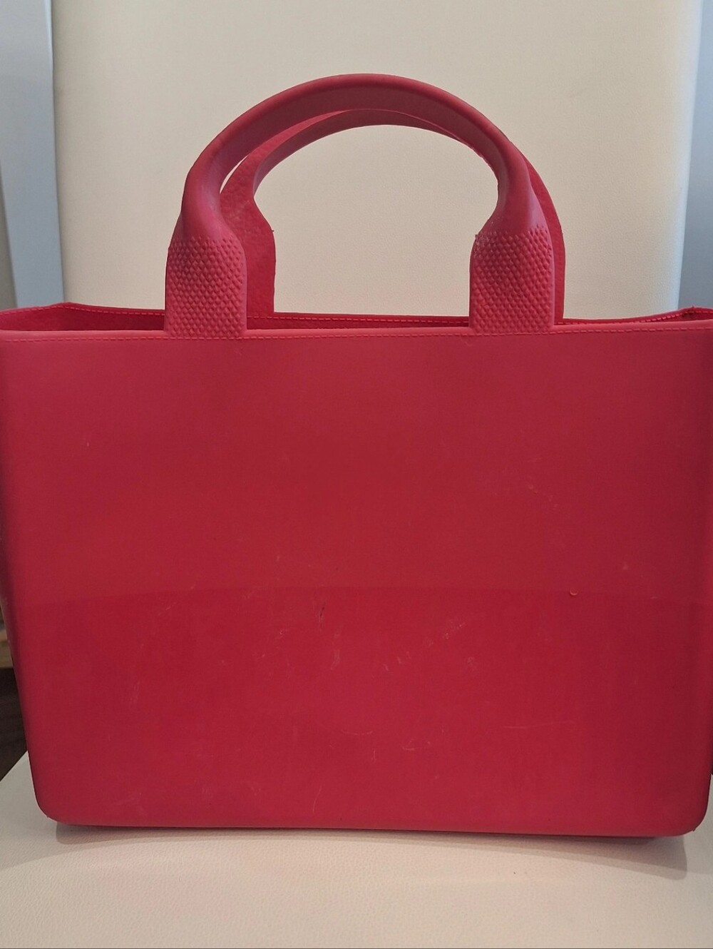 Kate Spade Pink Quinn Rubber Tote Bag EUC - Picture 4 of 8